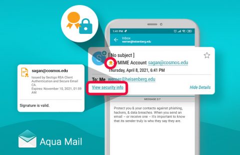 Представляем Aqua Mail — самого надежного партнера профессионалов для безопасного общения по электронной почте на устройствах Android