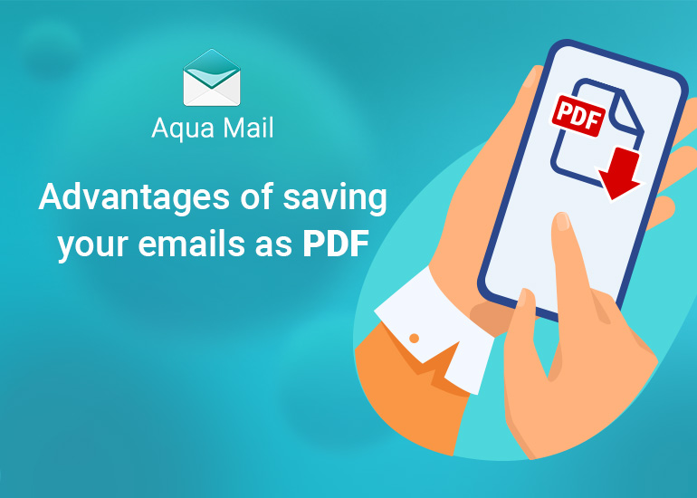 Enregistrement d’un e-mail au format PDF sur un appareil Android avec Aqua Mail
