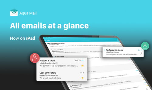 Aqua Mail is now available on iPad