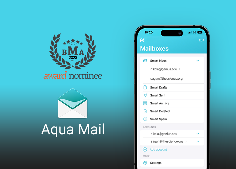 Vote for Aqua Mail iOS in the “Best New Mobile App” competition