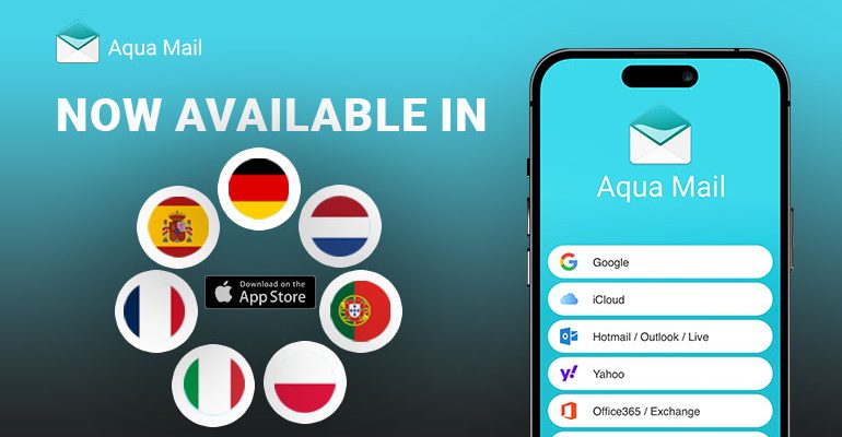 Аква Мэйл для iOS теперь доступен на большем количестве языков