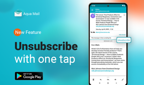 Introducing One-Tap Unsubscribe from unwanted mailing lists
